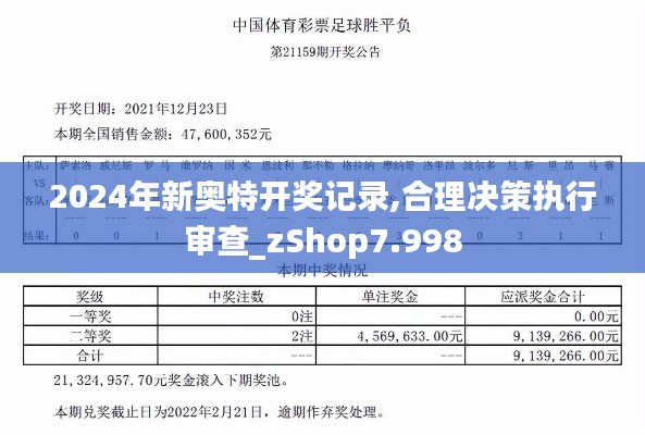 2024年新奥特开奖记录,合理决策执行审查_zShop7.998
