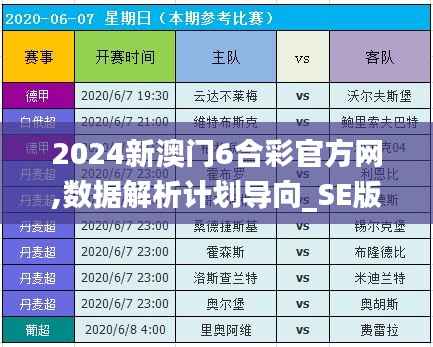 2024新澳门6合彩官方网,数据解析计划导向_SE版9.850