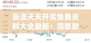 新澳天天开奖免费资料大全最新:洞悉数字背后的规律,开启财富增长新篇章