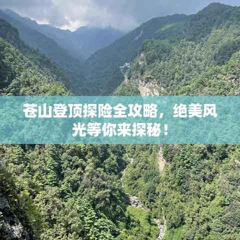 苍山登顶探险全攻略,绝美风光等你来探秘!