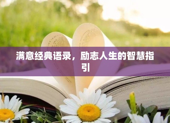 满意经典语录,励志人生的智慧指引